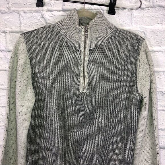 Guess quarter zip pullover sweater boys brown/tan sz med - Picture 3 of 5